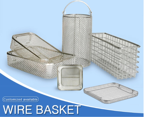 Não proteção ambiental de aço inoxidável de Mesh Basket For Filter do fio de metal da oxidação