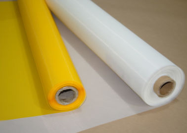 Malha branca/do amarelo poliéster de parafusamento de pano 120 para a impressão de vidro, 158 mícrons