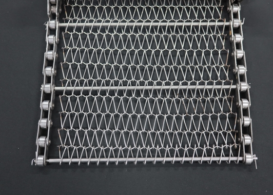 304 de aço inoxidável Balanced Weave Cinturão de transportador Pão de Forno Chain Link Wire Mesh