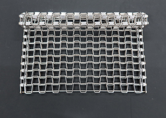 Tamanho personalizado de aço inoxidável Flat Wire Honeycomb Mesh conveyor belt