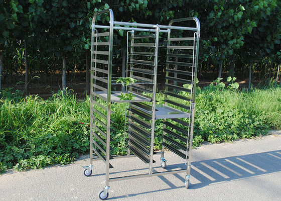 Rodas de oposição de aço inoxidável do GV 1.2mm Tray Rack Trolley With Heat