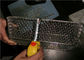 Cesta de fio de aço inoxidável personalizada do metal com lustrado