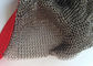 Luvas de aço inoxidável do nível 5 reversíveis da segurança com cor da prata da correia de matéria têxtil