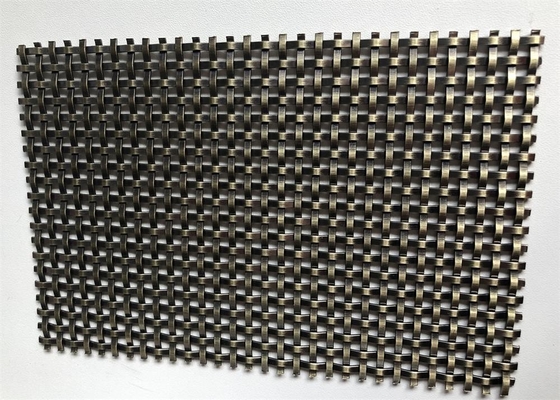Rede de arame pré-crimpado de aço inoxidável chapeamento de cobre para parede de corredor