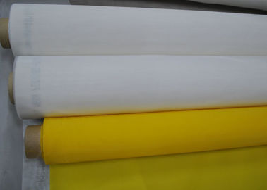 Tshirt amarelo da tela de seda de tela de malha do poliéster que imprime o alto densidade, 91 mícrons