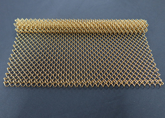 cortina da bobina de Mesh Drapery Decorative Wire Mesh do metal de 1.2mm para a cortina