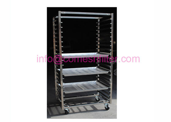 20tier 600x800mm Mesh Tray Stainless Steel Rack Trolley de secagem