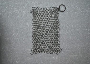 Bom preço. Peso leve de aço inoxidável do líquido de limpeza do ferro fundido de Chainmail da forma quadrada on-line