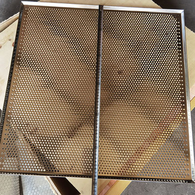 Bom preço. Tamanho personalizado 304 aço inoxidável malha metálica perfurada bandejas de folha plana para forno de cozimento on-line