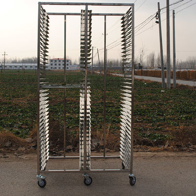 Bom preço. Carrinho de estante de aço inoxidável de qualidade alimentar com rodas resistentes a altas temperaturas on-line