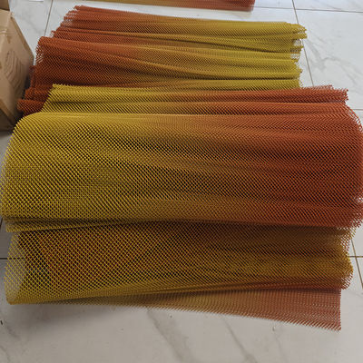 Bom preço. Customized Double tone  Aluminium Chain Link Wire Mesh coil Curtain ceiling  for Hotel or restaurant interior  architectural decoration on-line