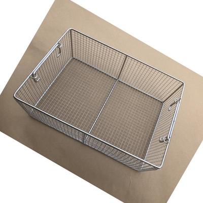 Bom preço. 304 Stainless Steel Woven Mesh Basket Industrial Workshop Cleaning Storage Metal Wire Mesh Basket on-line