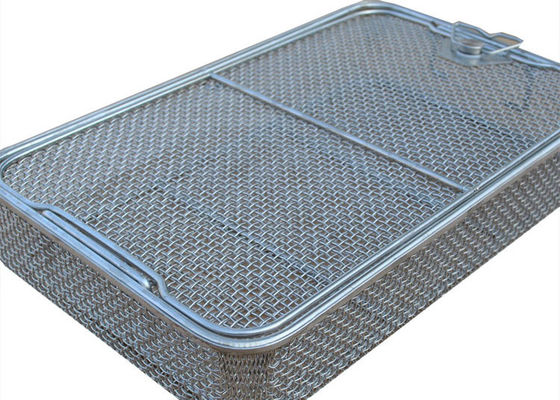 Bom preço. Cesta médica da desinfecção da rede de arame 304 de aço inoxidável tamanho de 40cm x de 25cm x de 7cm on-line