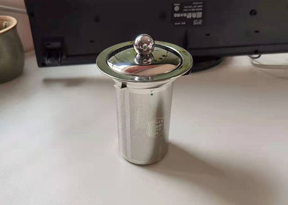 Bom preço. Chá 304 4.5cm de aço inoxidável eletrolítico Infuser da folha solta com tampa on-line