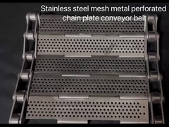 Cinturão transportador de chapas de metal perfurado de aço inoxidável 304 316