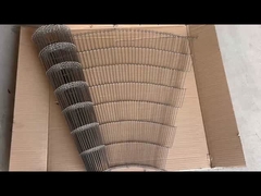 Cintura transportadora de rede de enrolamento de aço inoxidável 304 para chocolate