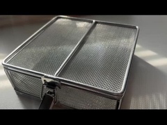 Cesto de desinfecção de malha de arame de aço inoxidável