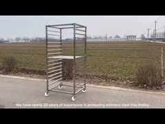 Carrinho de bandeja de panificação de aço inoxidável de qualidade alimentar 201 304