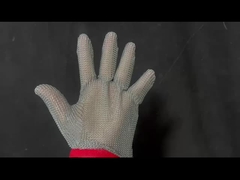 Luvas de malha de anel soldadas de aço inoxidável de fita de nylon