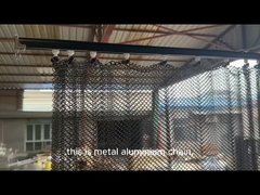 Cor de ouro fachada de metal de bobina decorativa cortina de tecelagem espiral