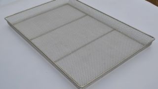 Metal de qualidade alimentar tecido fino 80x100 40*60cm ss304 316 bandeja de malha de arame de aço inoxidável para forno de padaria
