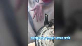 Malha impermeável da tela do poliéster da cor preta de 65 mícrons