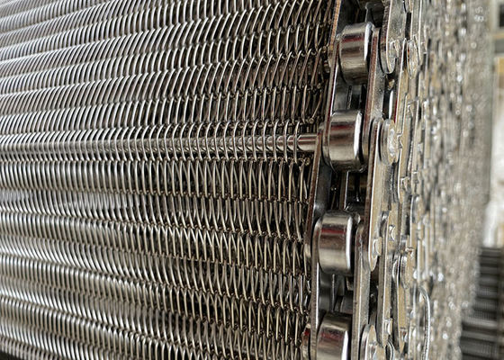 Fornalha de recozimento de aço inoxidável de Mesh Conveyor Belt For Food do fio 304