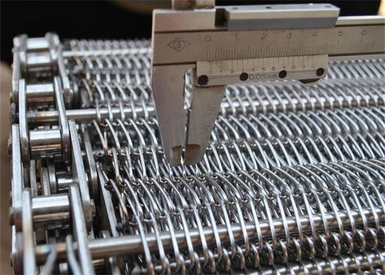 Espiral de aço inoxidável do elo de corrente de Mesh Conveyor Belt 304 do fio do produto comestível 0.5mm