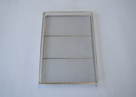 Bom preço. Fda de aço inoxidável de Mesh Tray Food Grade Custom Size do fio 304 316 aprovado on-line