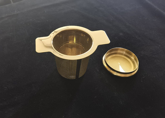 Bom preço. Coador de infusor de chá de aço inoxidável 304 reutilizável com tampa e alças on-line