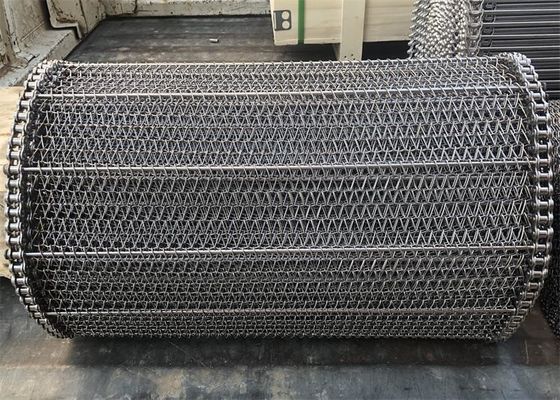 O diâmetro 0.5mm-5mm de aço inoxidável tece o fio Mesh Conveyor Belt Rustproof da corrente