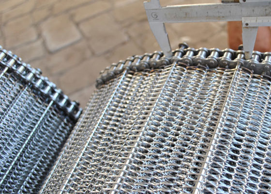 Metal Mesh Conveyor Belt do produto comestível 304SS 120cm para refrigerar de lavagem de cozimento