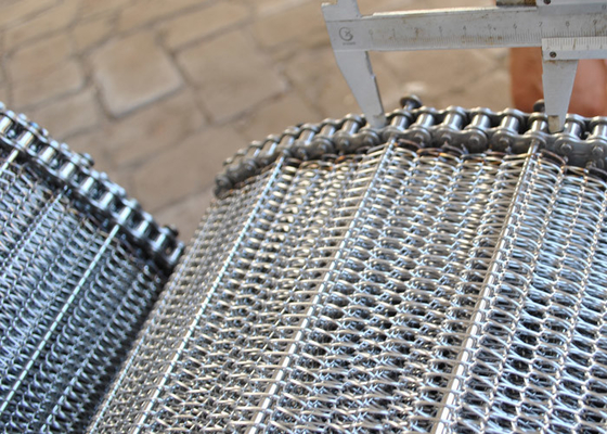 Bom preço. Metal Mesh Conveyor Belt do produto comestível 304SS 120cm para refrigerar de lavagem de cozimento on-line