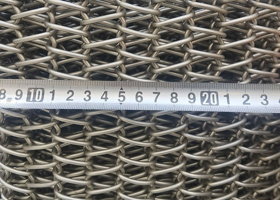 2080 de aço inoxidável fio espiral Mesh Conveyor Belt Heat Resistant 1050 graus
