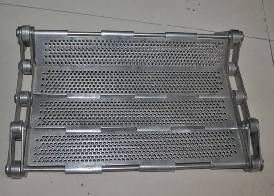 Relação de aço inoxidável Mesh Bakery Conveyor Belt da placa da veneziana da corrente feita sob encomenda do metal, aço 304 316 galvanizado aço carbono