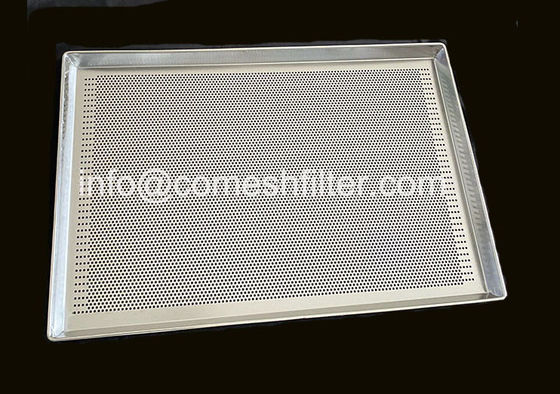 Arame de aço inoxidável Mesh Tray Silver liso da borda 10-100kg