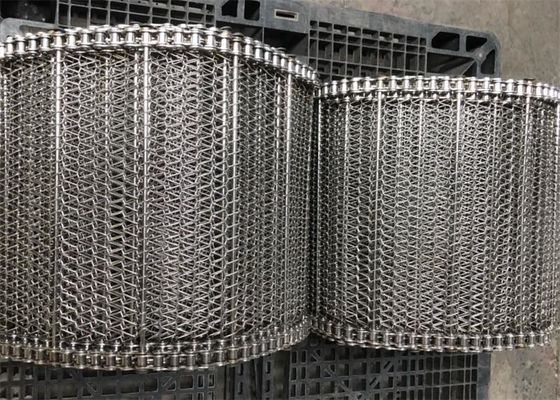 Cadeia de aço inoxidável Ss 304 Cinturão de transporte espiral Balança de metal Tecido 180 graus