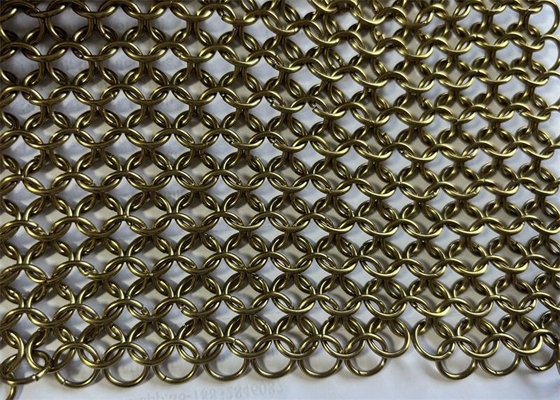 Bom preço. Cor de ouro Decorativo 316l de aço inoxidável Anel de malha de cadeia trançada on-line