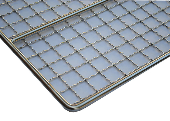 Tamanho personalizado Grill Wire Mesh bandeja de cozimento de aço inoxidável 304 retangular para forno