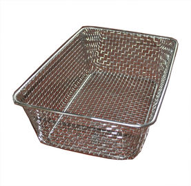 Bom preço. Cesta de fio tecida do metal do fio do produto comestível, cestas de aço inoxidável da rede de arame on-line