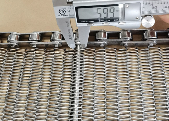 Bom preço. Resistência ao calor Aço inoxidável Espiral Linha de fio de cadeia Balance Link Weave Mesh Cinturão transportador Para assar Lavar Fritar on-line