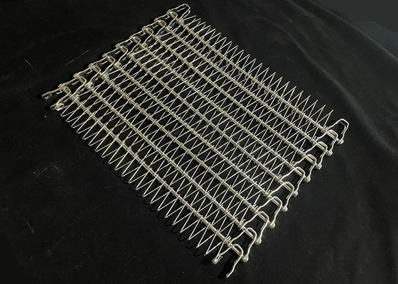 Bom preço. Resistência a baixas temperaturas de aço inoxidável de barras flexíveis de malha de arame espiral de conveyor com borda de ligação em forma de U on-line