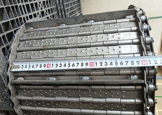 Bom preço. Faixa transportadora de chapa de aço carbono de espessura de 3 mm com deflector para limpador de chips on-line