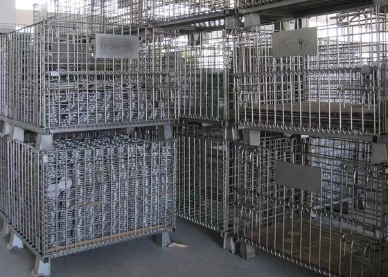 armazenamento logístico de gaiolas metálicas de basquetebol fio de armazenamento de metal ferro carrinho de gaiolas dobráveis de armazenamento de gaiolas de ferro