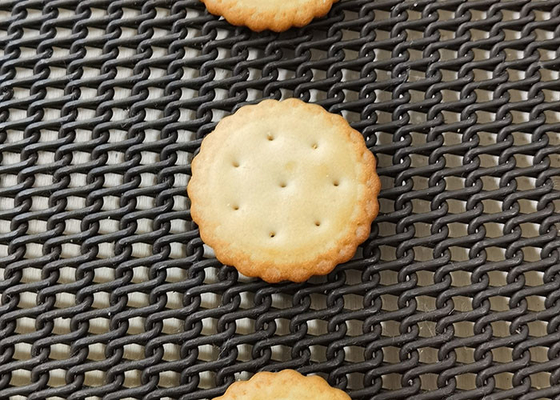 Bom preço. Resistência ao calor Aço de carbono ultrafino Rede de arame laminado plana Cintura transportadora de panificação para panificação de alimentos de biscoitos on-line