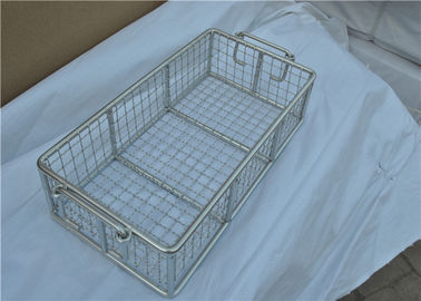 Bom preço. Cesta de aço inoxidável áspera da rede de arame com o punho movido para o fruto on-line