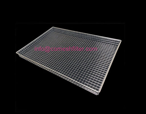 Aço inoxidável 304 316 Desinfecção por ultra-som Rede de arame Grill Food Tray Basket Para Fritura Vapor Sterilizing Lavar