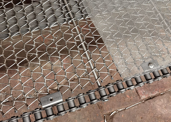 Bom preço. Resistente ao calor aço inoxidável rede de arame metálico cadeia de transportador para transportador material minúsculo on-line