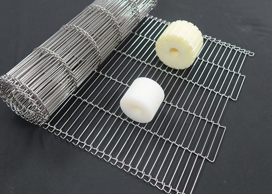 Bom preço. S304 Chocolate Chain Link Rede de arame de aço inoxidável Escadaria plana Cinturão transportador para fábrica de pão on-line
