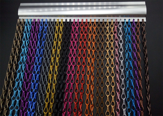 Bom preço. Cadeia pendurada de metal, cortina de ligação, gancho duplo 90x210cm, cor personalizada. on-line